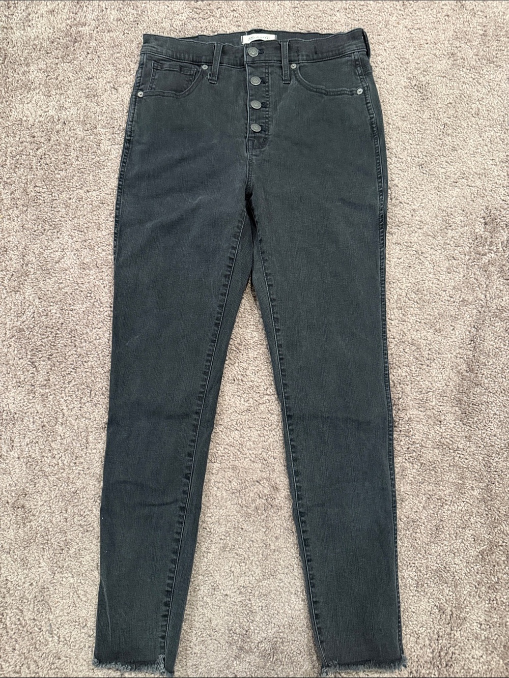 High-Rise Black Button-Fly Women’s Jeans